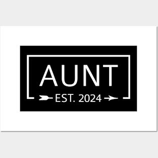 Aunt Est. 2024 Expect Baby 2024, Aunty 2024 New Aunt 2024 Posters and Art